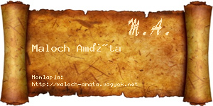 Maloch Amáta névjegykártya